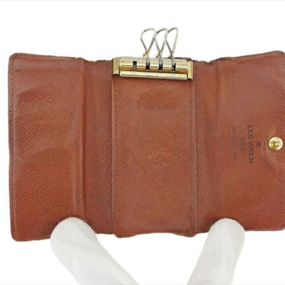 LOUIS VUITTON Key Case Monogram PVC × Leather-Authentic USED - Picture 6 of 9